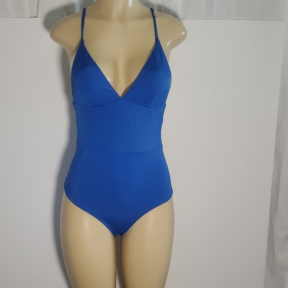 Onia Valentina Crossback One Piece Swimsuit Size M V-Neck Strappy - Picture 1 of 11
